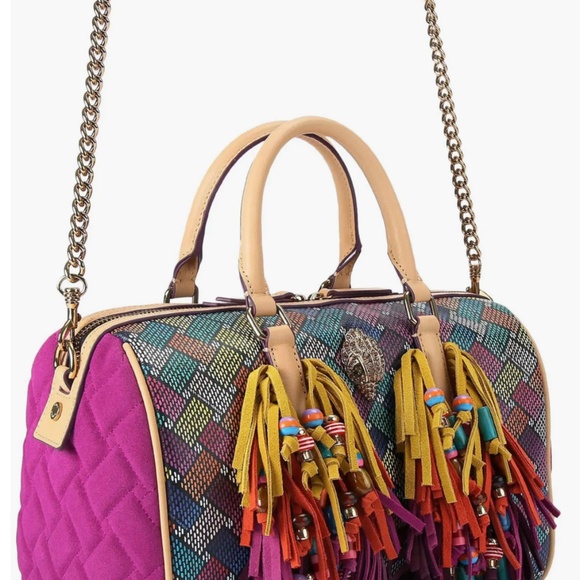 Kurt Geiger London Kensington Boston Fringe Duffle Bag NWT 💋ྀིྀི - Picture 3 of 6